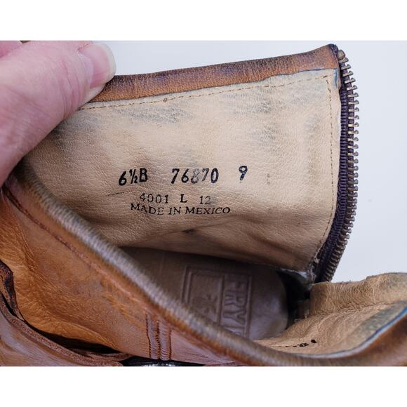 FRYE PHILIP HARNESS #76870 Ankle Boots Camel Women's Size 6.5B - Picture 2 of 16